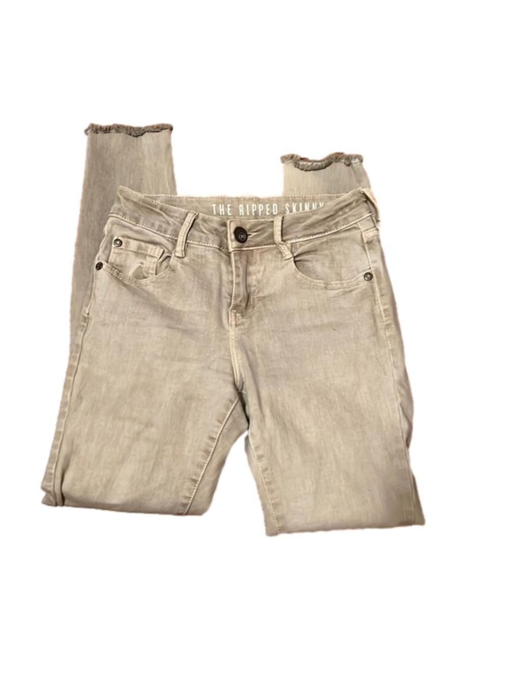 Cotton On Ripped Distressed Tan Skinny Denim Jeans